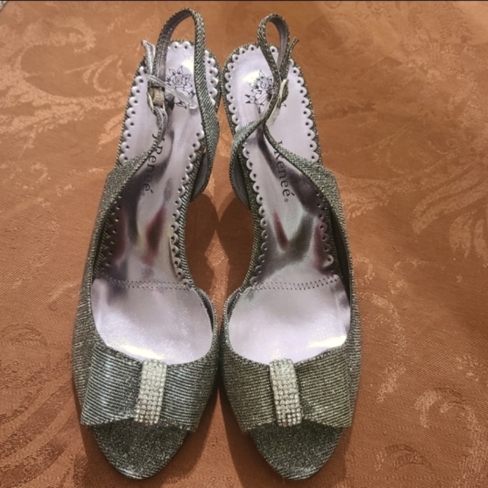 J. Renee Open-Toe High-Heel Slingback